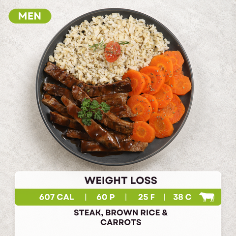Steak – Brown Rice and Carrots